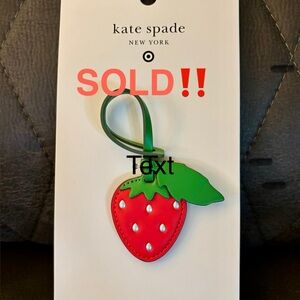 Kate Spade x Target Red Strawberry Bag Charm